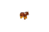 Artisan Glass Highland Cow Figurine