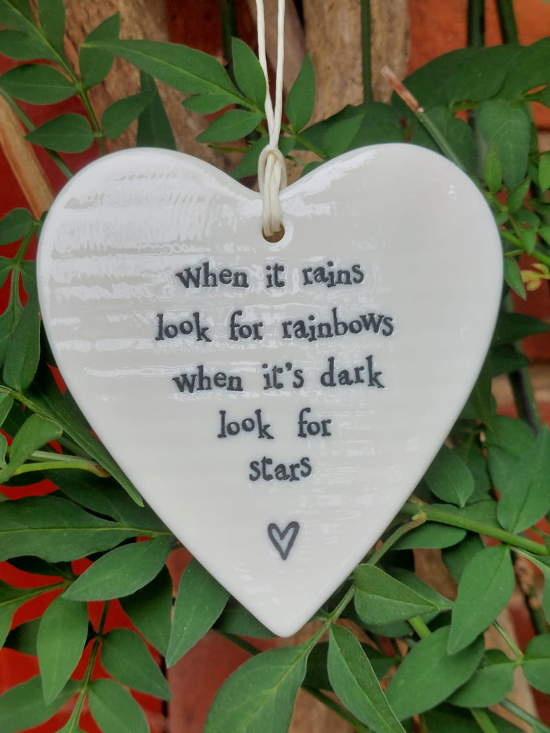 Hanging Porcelain Heart