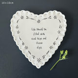 Porcelain Heart Coaster