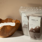 Fragranced Candle Sand - Mocha Brown - Crimson Crystal - 300g