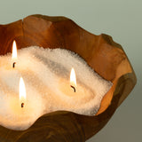 Fragranced Candle Sand - Mocha Brown - Crimson Crystal - 300g