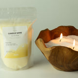 Fragranced Candle Sand - Mocha Brown - Crimson Crystal - 300g