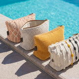 Nomad Sari Indian Jacquard Toiletry Bag - Moonlit Weave