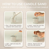 Fragranced Candle Sand - Mocha Brown - Crimson Crystal - 300g