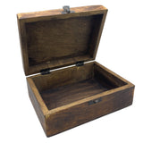 Large Ceramic Glazed Wood Box - 20x15x7.5cm - Trad-Pattern