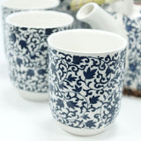 Herbal Teapot Set - Blue Pattern